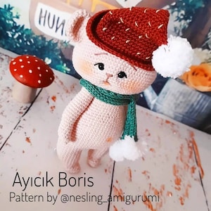 crochet pattern BORİS the bear, crochet pattern, crochet bear pattern