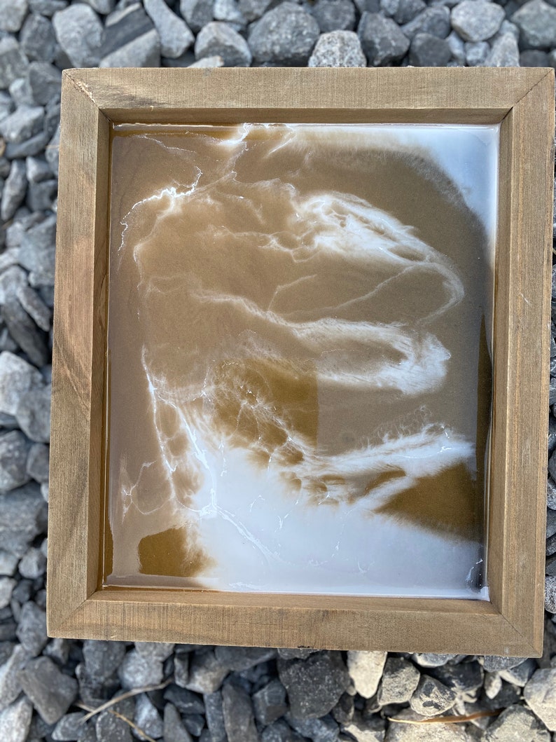 Wooden Frame Resin Art Etsy