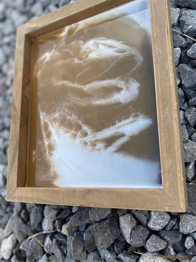 Wooden Frame Resin Art Etsy
