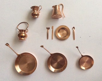 copper toy kitchen set