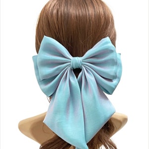 pearlescent Satin large  hair bows for women hair clip, women bow barrette, women hair accessory