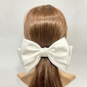 Satin bow clip, satin big bow, women hair clip, hair accessories