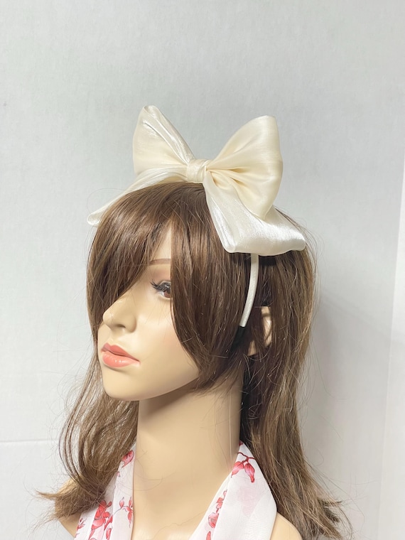 Organza Bow Headband: Handmade Hair Accessory for Women 