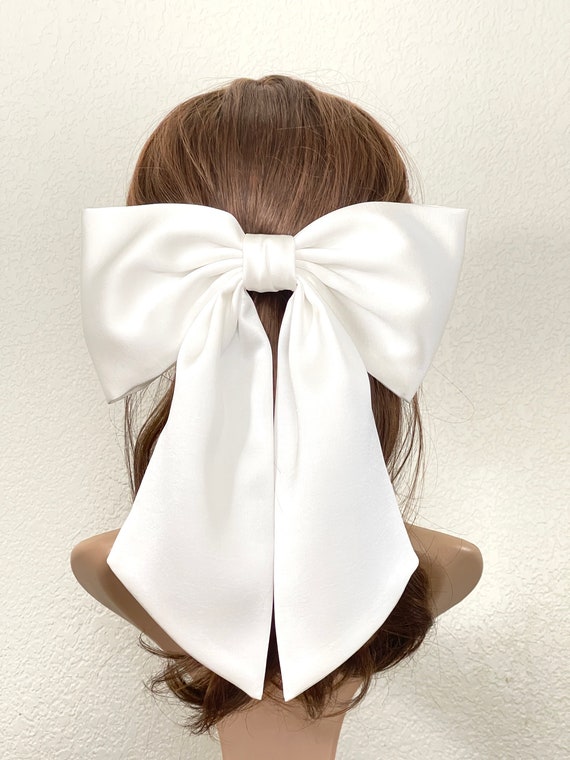 Satin Giant Hair Bow , Oversized Women Hair Bows, French Barrette Hair  Accessories 