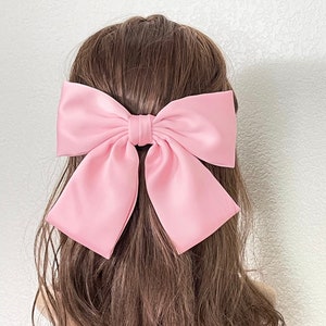Satin hair bow, hair bow for women,Bow Knot Hair Clip, France bow. Hair Accessories for Women and Girls, Bow Hair Accessory,