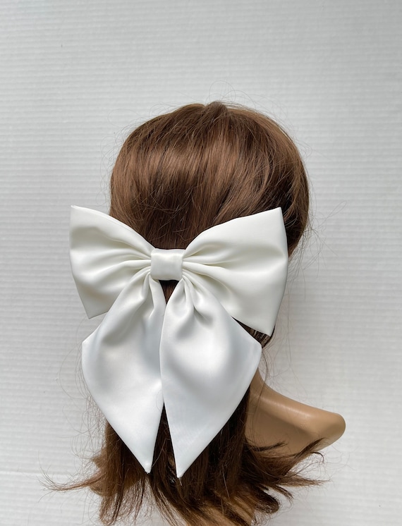 Visland Women Long Ribbon Hair Bows Barrettes Clips Large Bows Hair Clip  Vintage Accessories 