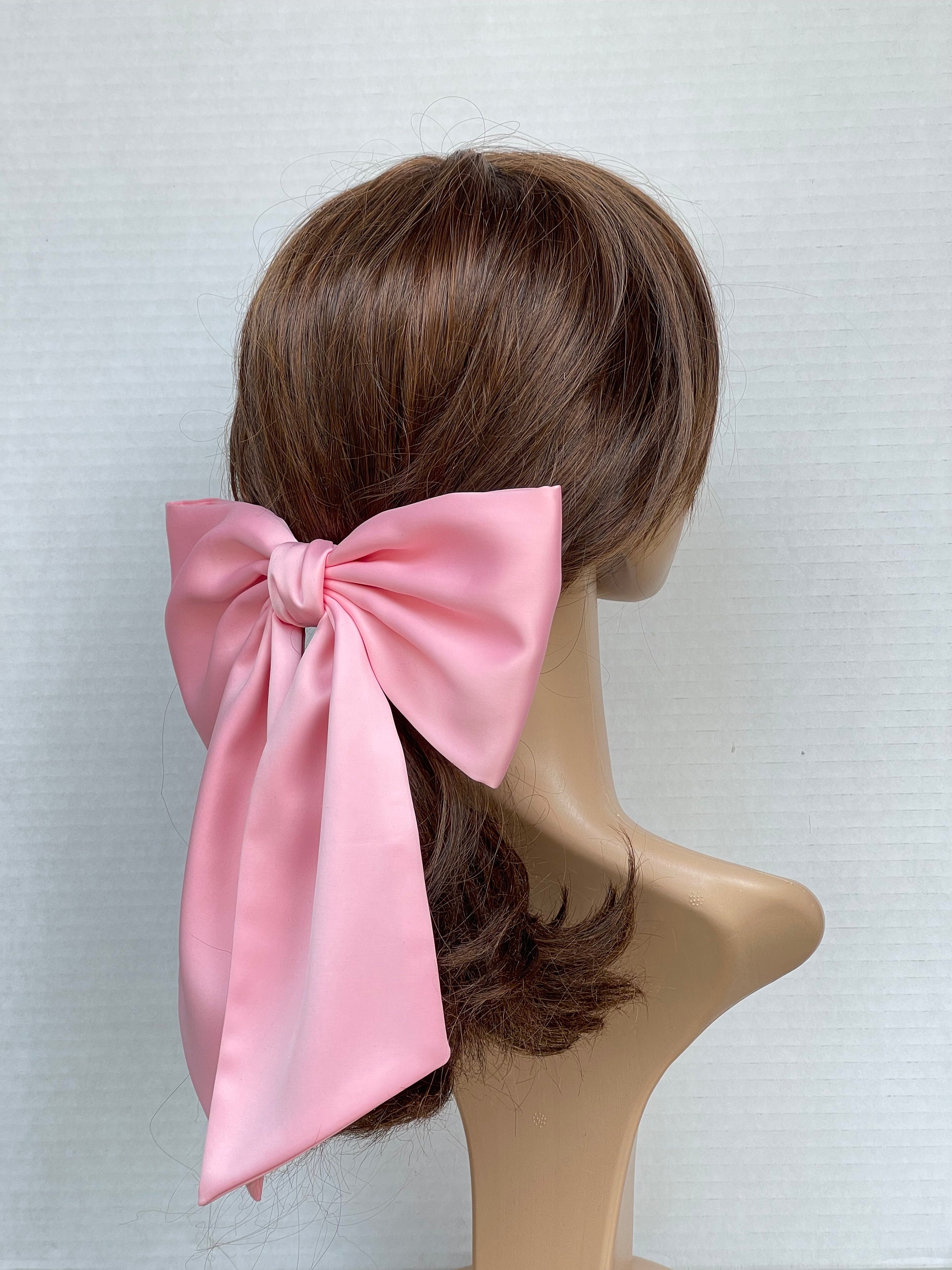 Pink Hair Bows for Ladies, Oversized Velvet Bow Adults, Big Bow Barrette  Clip - Shop maili Hair Accessories - Pinkoi