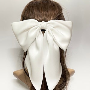 Silk Satin Giant Hair Bow, Satin Bow Clip, Oversized Bow, Hair Bow, Bow ...
