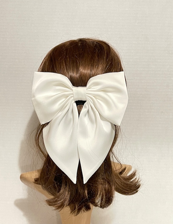 6 Stück Seidige Satin-Haarschleifen – Weiche Clips In Neutralen Farben Für Frauen & Mädchen