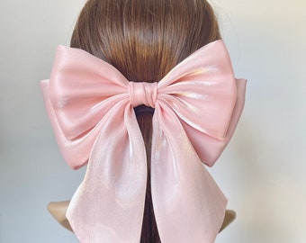 Silk Satin Hair Bow, Barrette Bow, Hair Bow Clip, Bridal Bow, Hair Bow for  Women, Hair Accessories Women 