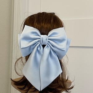 Silk Satin hair bow, barrette bow, hair bow clip, bridal bow, hair bow for women, hair accessories women