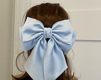 Silk Satin hair bow, barrette bow, hair bow clip, bridal bow, hair bow for women, hair accessories women