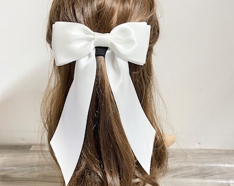 Luxe Satin  hair bow, ribbon bow elegant hair bow Satin bow hair clip women hair bow, hair clip hair barrette, hair tie hair accessories