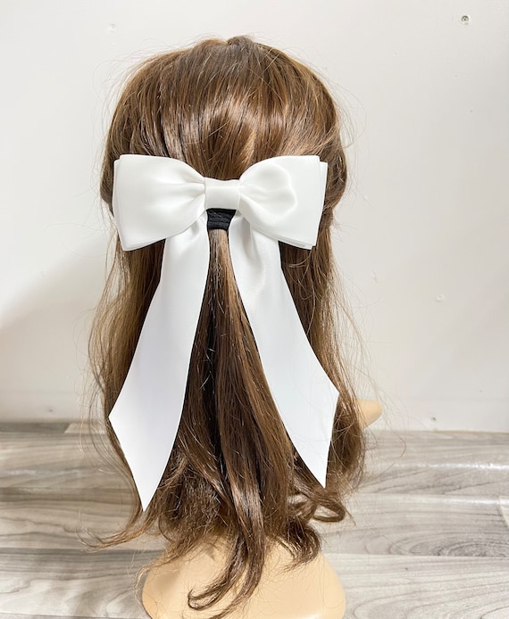 Luxe Satin Hair Bow Elegant Hair Bow Adult Hair Clips Women - Etsy