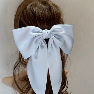 Silk Satin Giant Hair Bow Satin Bow Clip Oversized Bow Hair - Etsy