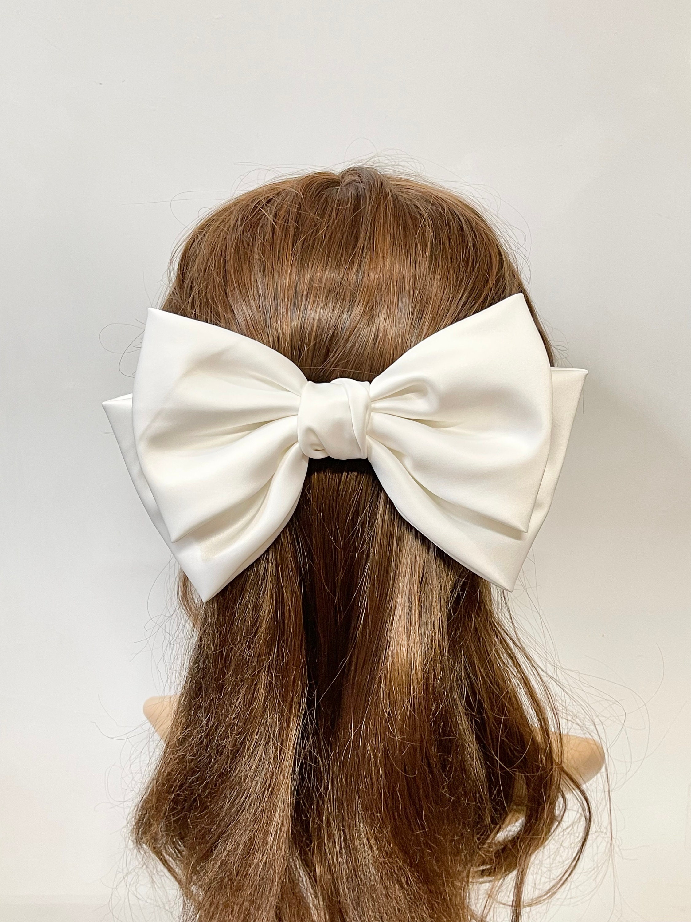 ヘアアクセサリー TATIANA Ladyish Big bow Hair band HB2203 Amazon.com : Yetuab Silky Satin Bow Double Ribbon Hair Clips