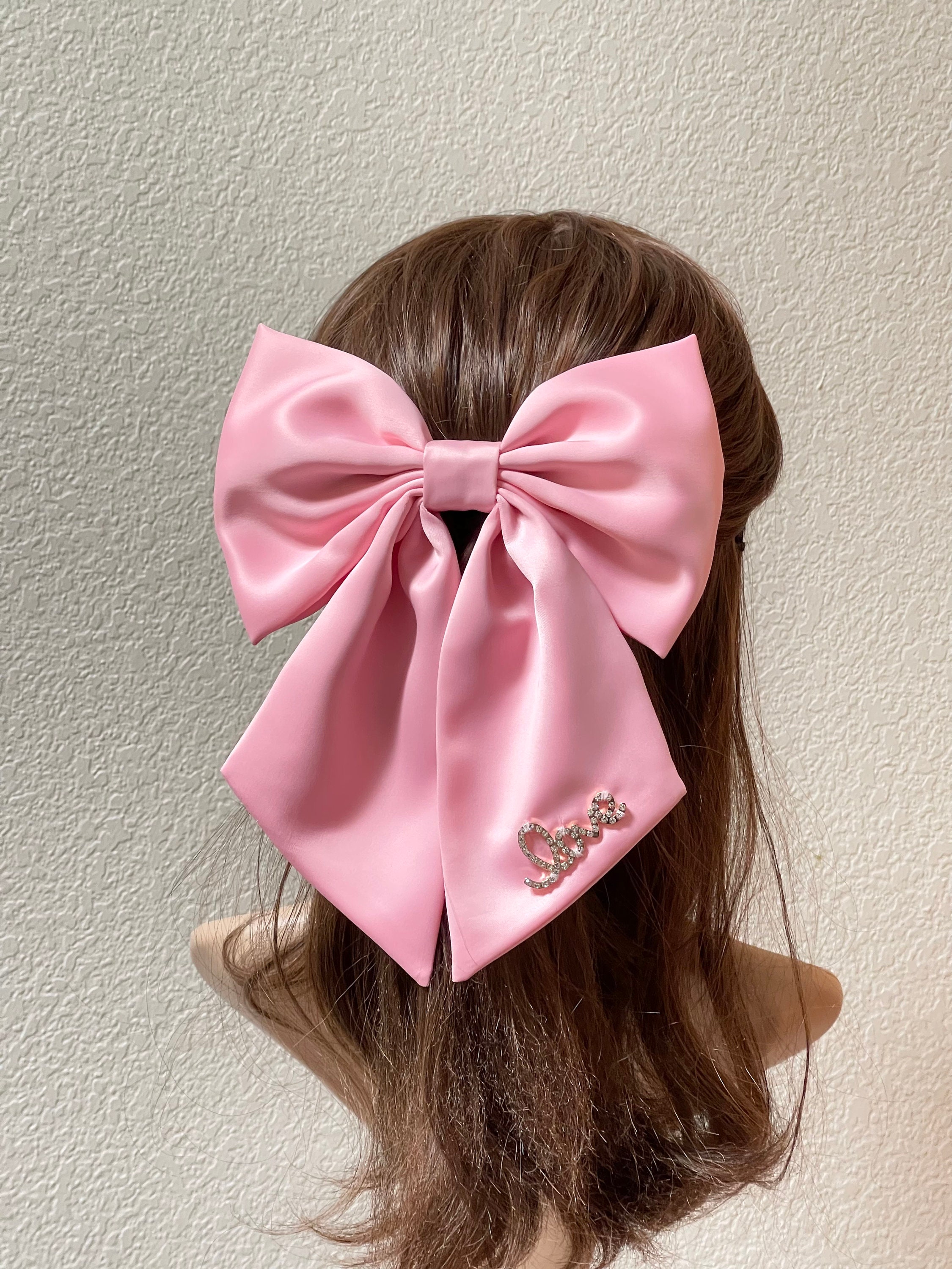 Satin Bow for Women, Black Hair Bow/ Pink Hair Bow, Hair Clip