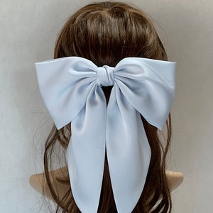 Silk Satin Giant Hair Bow Satin Bow Clip Oversized Bow Hair - Etsy