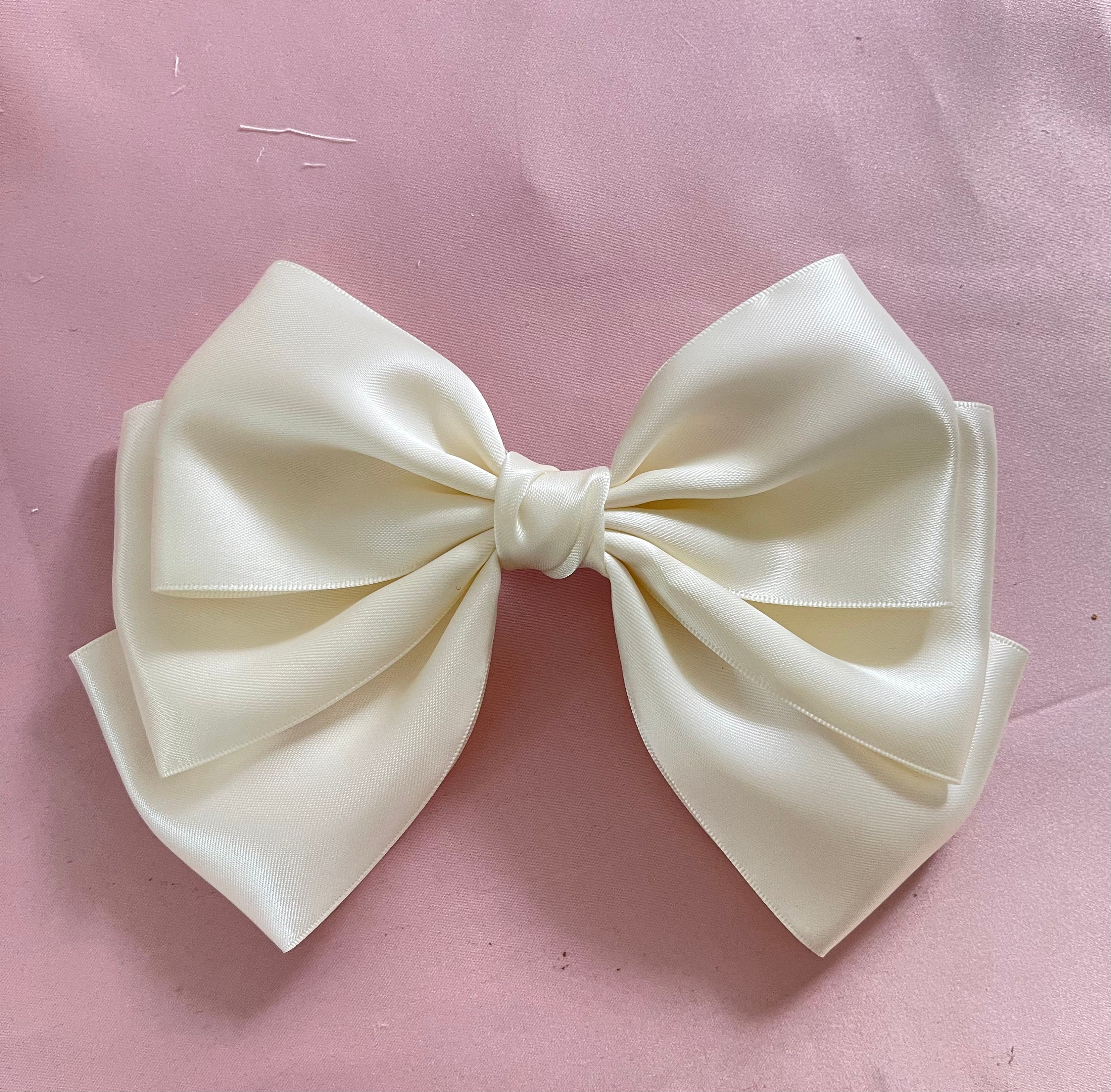 Big Satin Hair Bow: Handmade Women