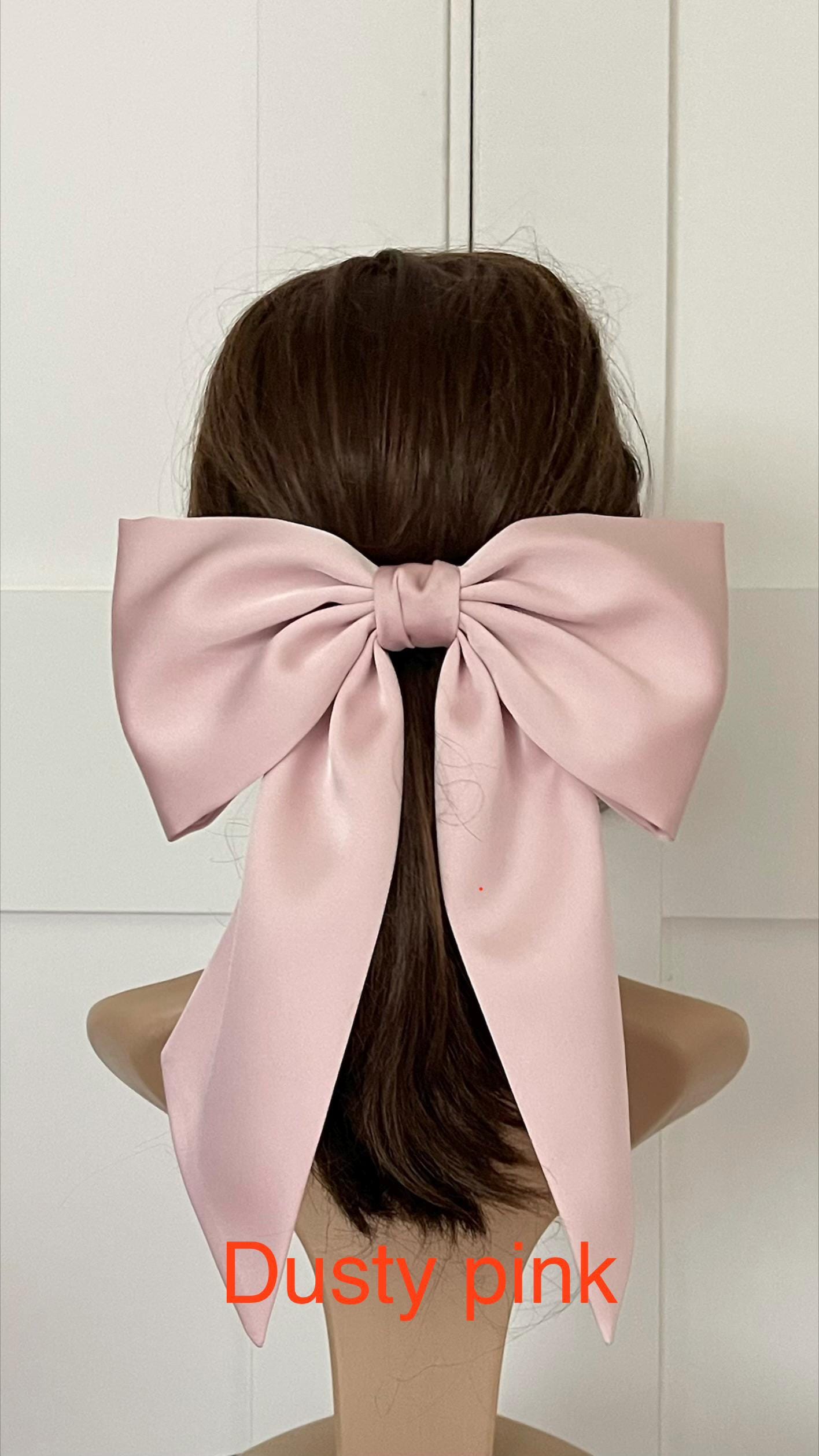 Silk Satin Giant Hair Bow, Satin Bow Clip, Oversized Bow  display picture 2