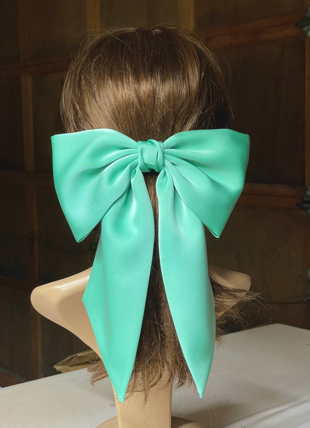 Satin Bow Women Hair Bow Clip Hair Accessories Etsy