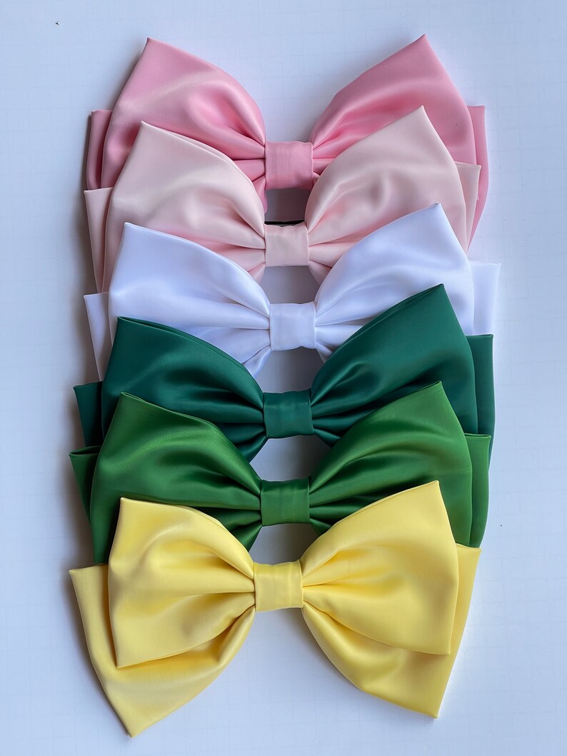 Giant Hair Bow Satin Hair Bow Hair Bow for Women France Etsy
