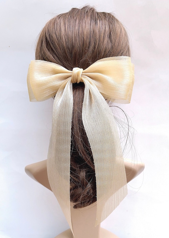 6er Set Haarschleifen Damen – Große Satin-Schleifen, 38x20 Cm, Mit Spange, Für Hochzeit, Party Oder Alltag