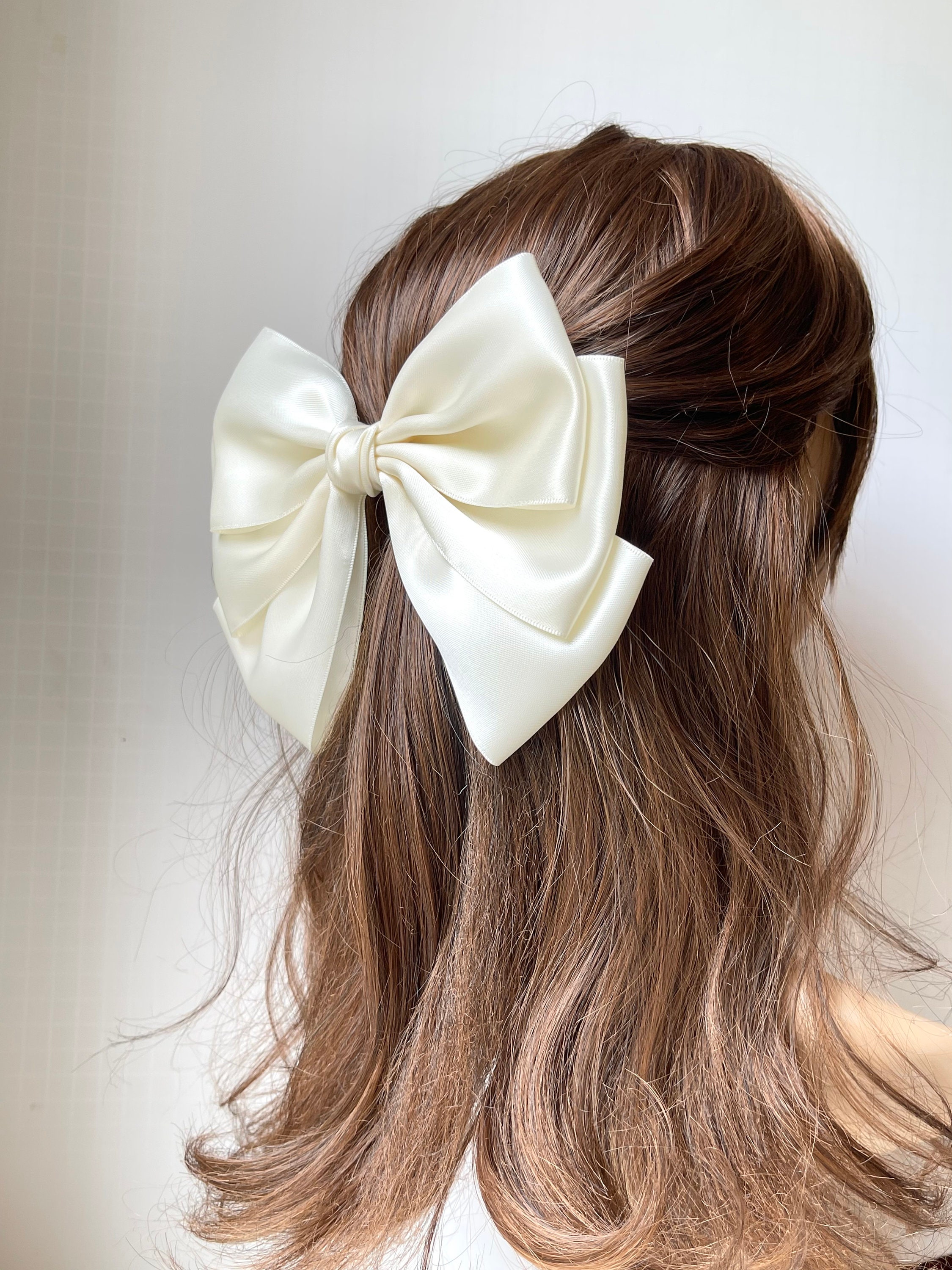 6er Set Haarschleifen Damen – Große Satin-Schleifen, 38x20 Cm, Mit Spange, Für Hochzeit, Party Oder Alltag