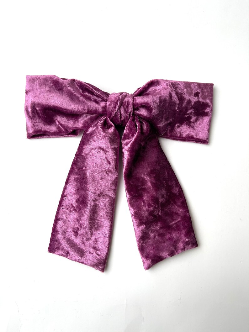 Velvet Hair Bow Big Bow France Barrette for Women Hair Bows Etsy