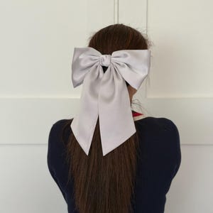 Satin giant hair bow Hair ribbon Hair tie Hair Barrett Hair clip French barrette hair accessories