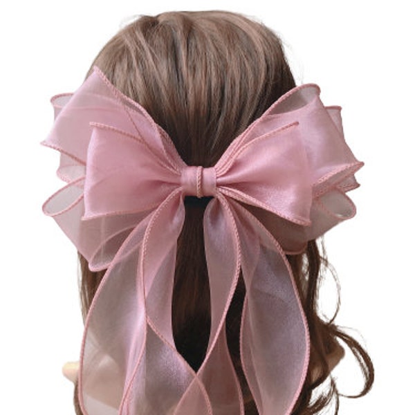 Big White Hair Bow Etsy