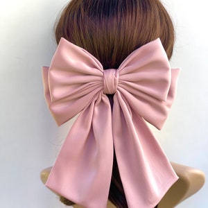 Mother bow, Stain hair bow for women knot hair bow France barrette women hair clip,  big hair bow hair accessories for women