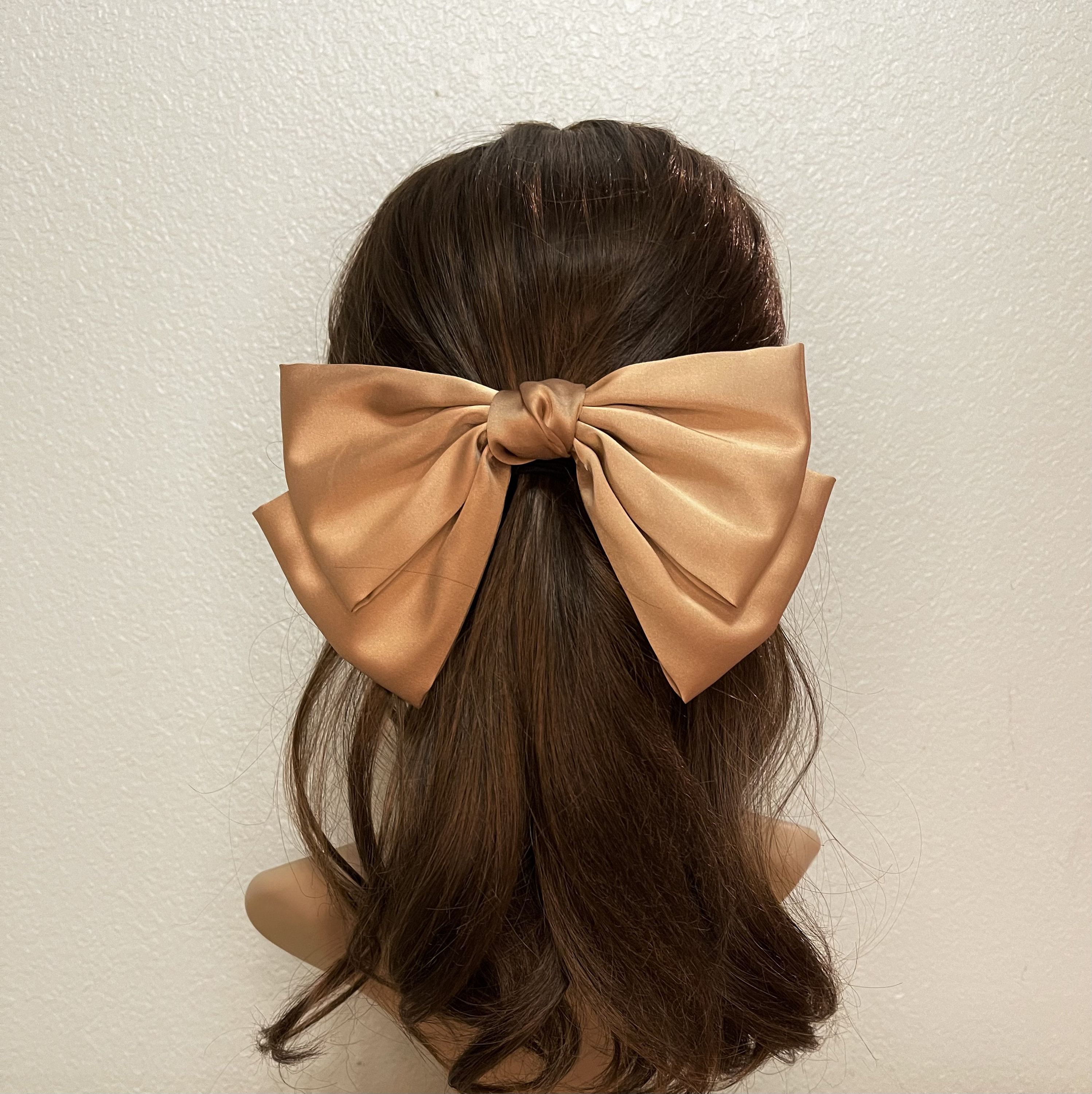 4 X Haarspangen Mit Schleife – Seidiger Satin, 15x23 Cm, In Verschiedenen Farben, Für Damen & Mädchen