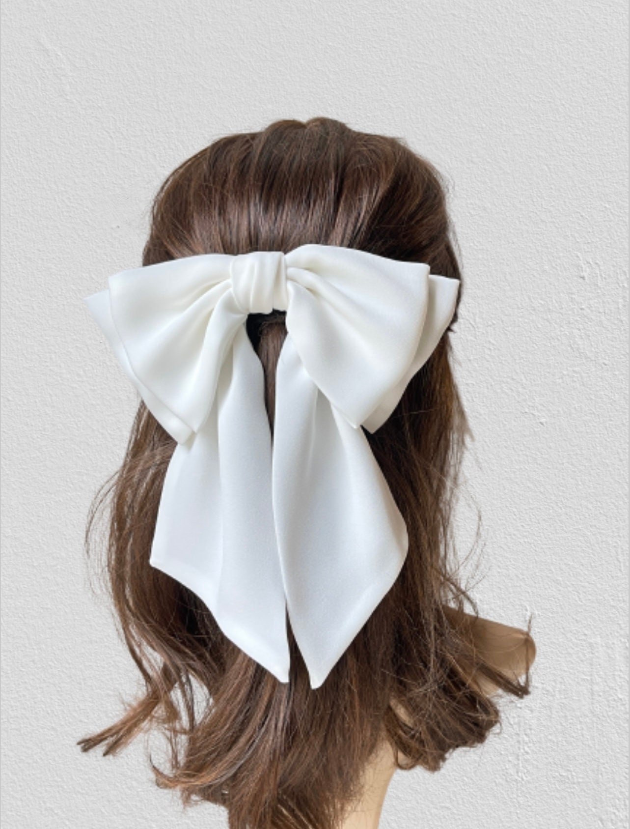 Seidige Satin-Haarschleife Mit Langem Schwanz – Elegantes Haarband Für Damen & Mädchen