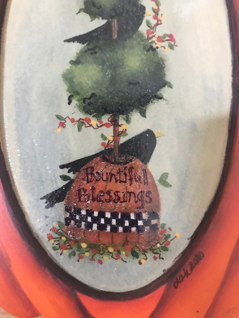 Handpainted Lynne Andrews Autumn Pumpkin Etsy