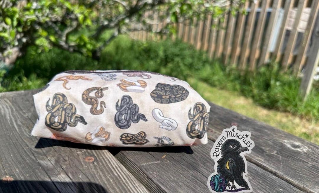 Ball Python Snake Pencil Case, Make up Bag, Pouch Washable (beige) - Etsy
