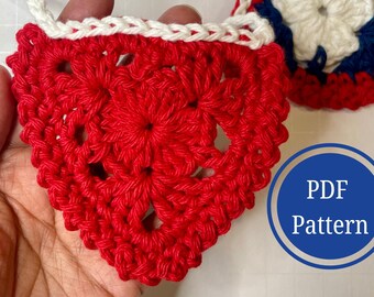 Crochet American Flag Bunting Pattern US Flag Bunting pattern Crochet Garland Pattern Beginner Crochet Pattern Crochet Garland US Flag PDF