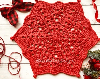 Crochet placemat PDF pattern Farmhouse doily pattern Round Placemat Table Placemat Set Mother&#39;s Day gift