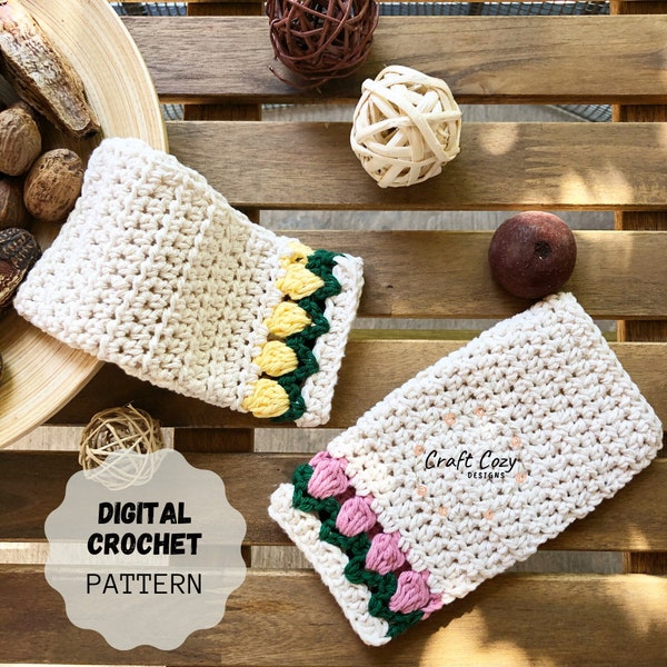 Crocheted Washcloths, Farmhouse Dish Cloths, Cloth PDF Crochet Pattern, Crochet Wash Cloth, Spring dishcloth, Modern Crochet Kitchen Pattern