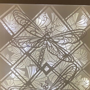 Dragonfly Paper Cut Lightbox (Large)