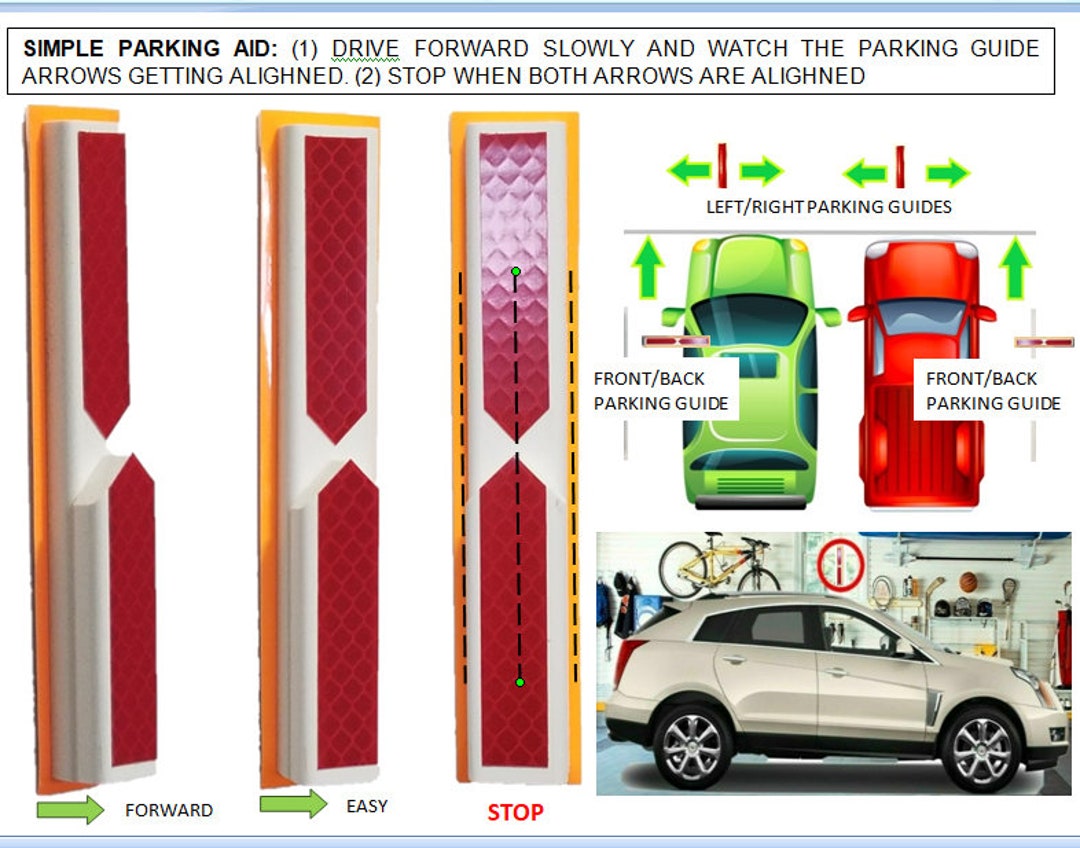 Garage Car Parking Assist, Aid/guide, Large Reflector Markers, Easy to