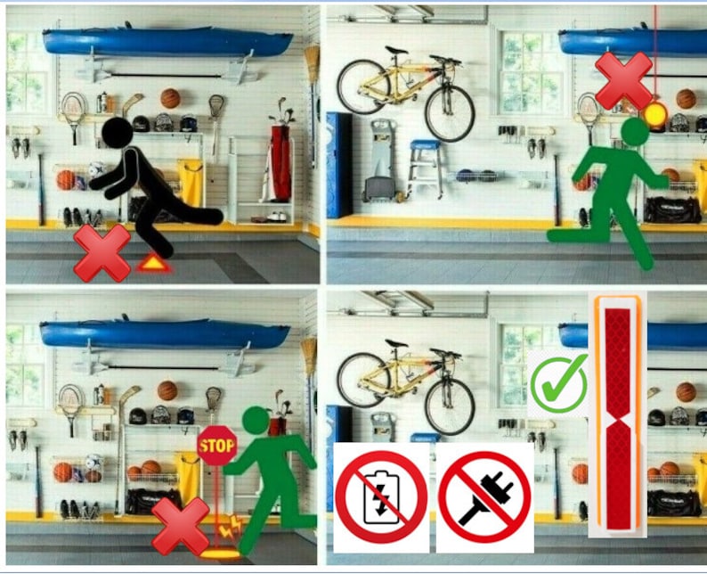 Garage Car Parking Assist, Aid/guide, Large Reflector Markers, Easy to