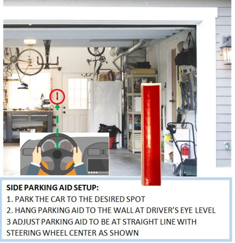 Garage Car Parking Assist Aid/guide Large Reflector Markers Etsy