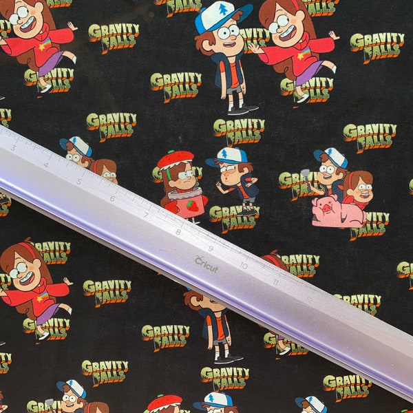 Gobelet artisanal 100 % coton Gravity Falls Disney « gros huitième » coupé 18 pouces de haut x 11 pouces de large