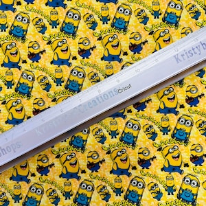 Despicable Me Bananas Minions 100% cotton craft 18 inches tall x 11 inches wide