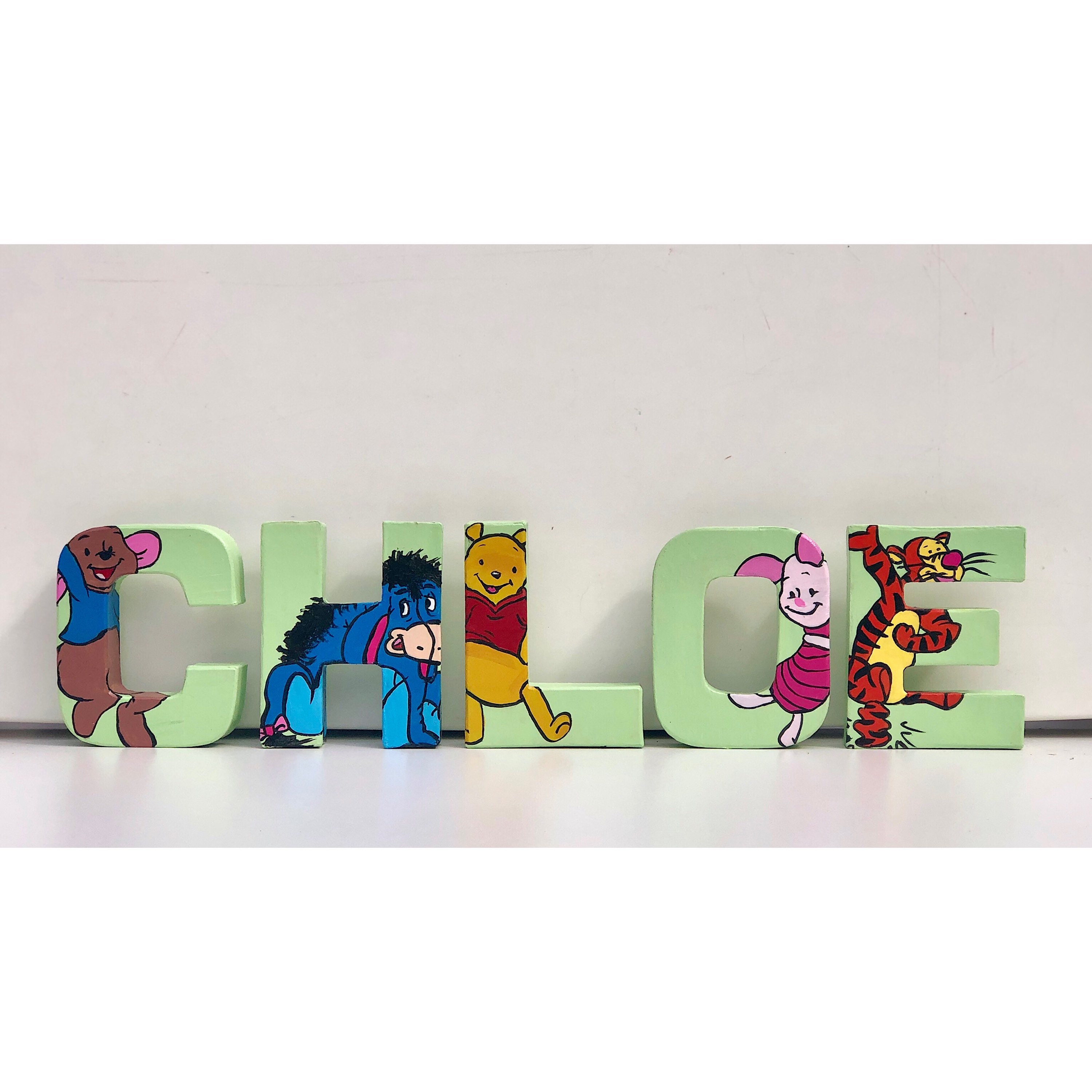 Winnie the Pooh Themed Letters for Childrens Nursery Etsy