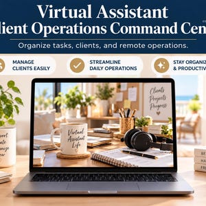 Virtual Assistant Client Tracker | Projects, Tasks, Time and Invoice Workflow | Excel Spreadsheet