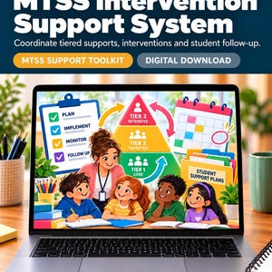 MTSS Intervention Documentation Dashboard | Teacher RTI Progress Monitoring Spreadsheet