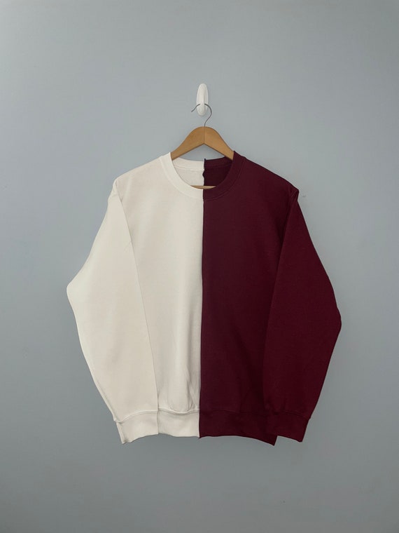 Bleached burgundy sweatshirt sale