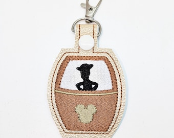 Disney Pixar Toy Story Woody Skyliner Inspired Keychain Purse Charm Embroidered